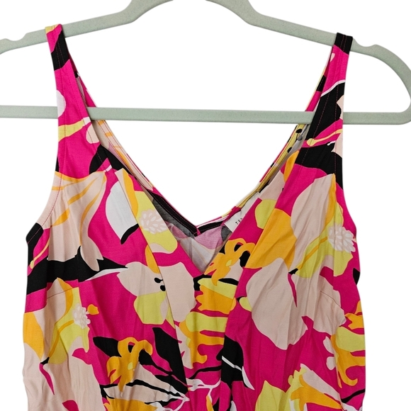 Ted Baker Thaliah Abstract Floral Print Woven Cami Top XS NWT Bright Pink - Picture 7 of 15